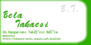 bela takacsi business card